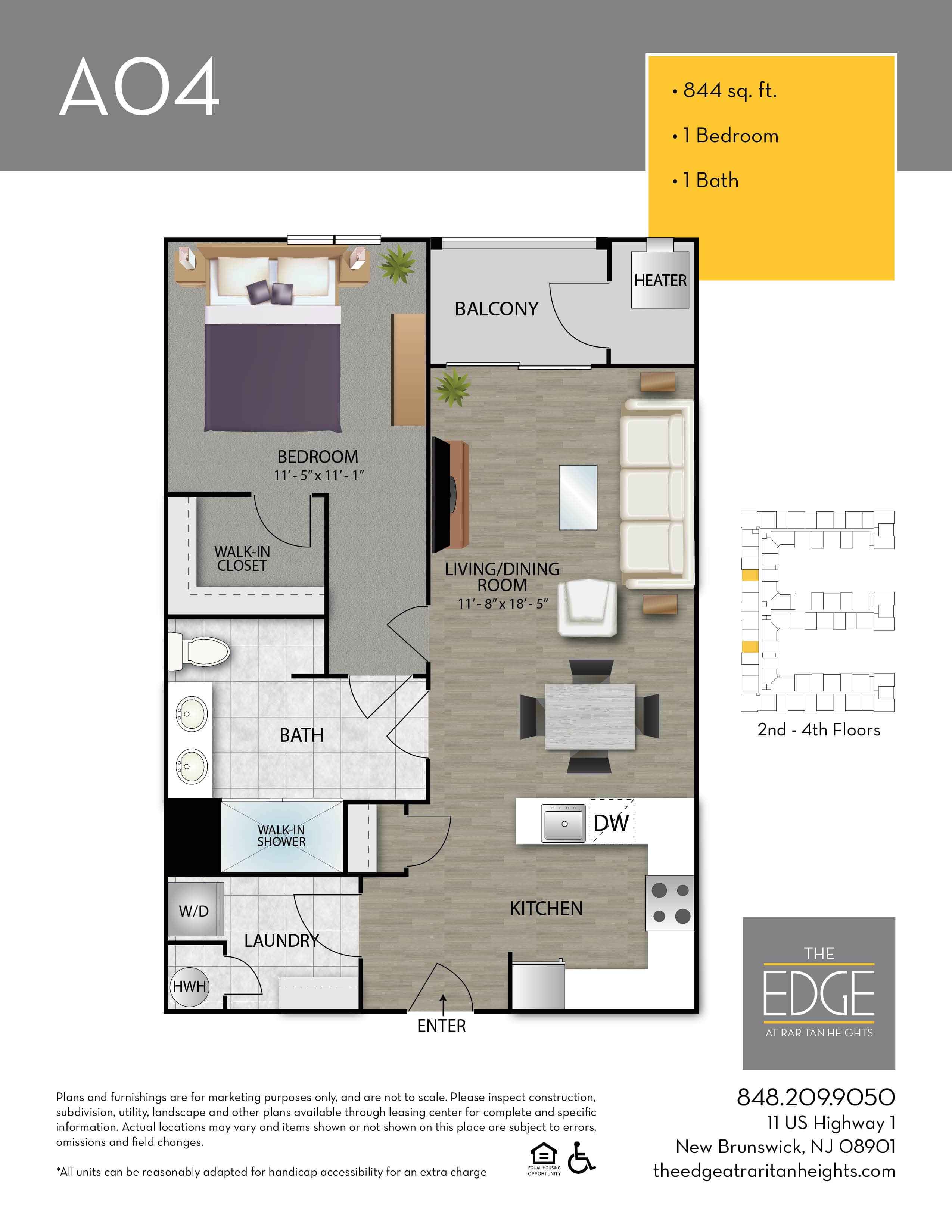The Edge At Raritan Heights Apartment Floor Plan A04
