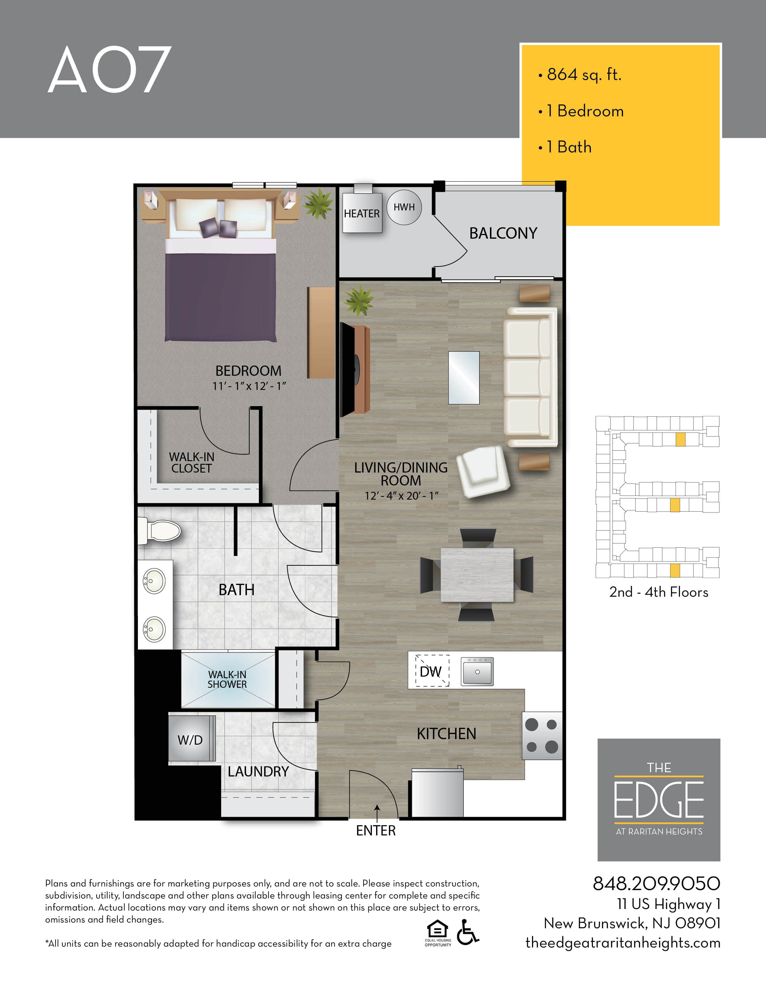 The Edge At Raritan Heights Apartment Floor Plan A07