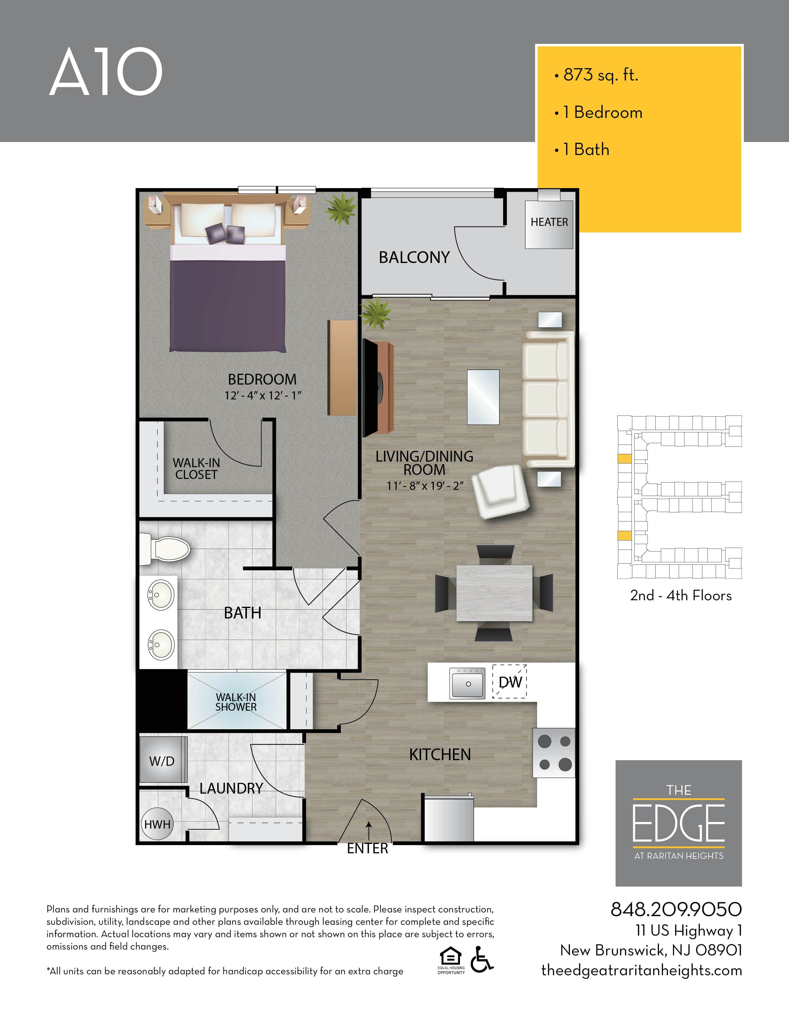The Edge At Raritan Heights Apartment Floor Plan A10
