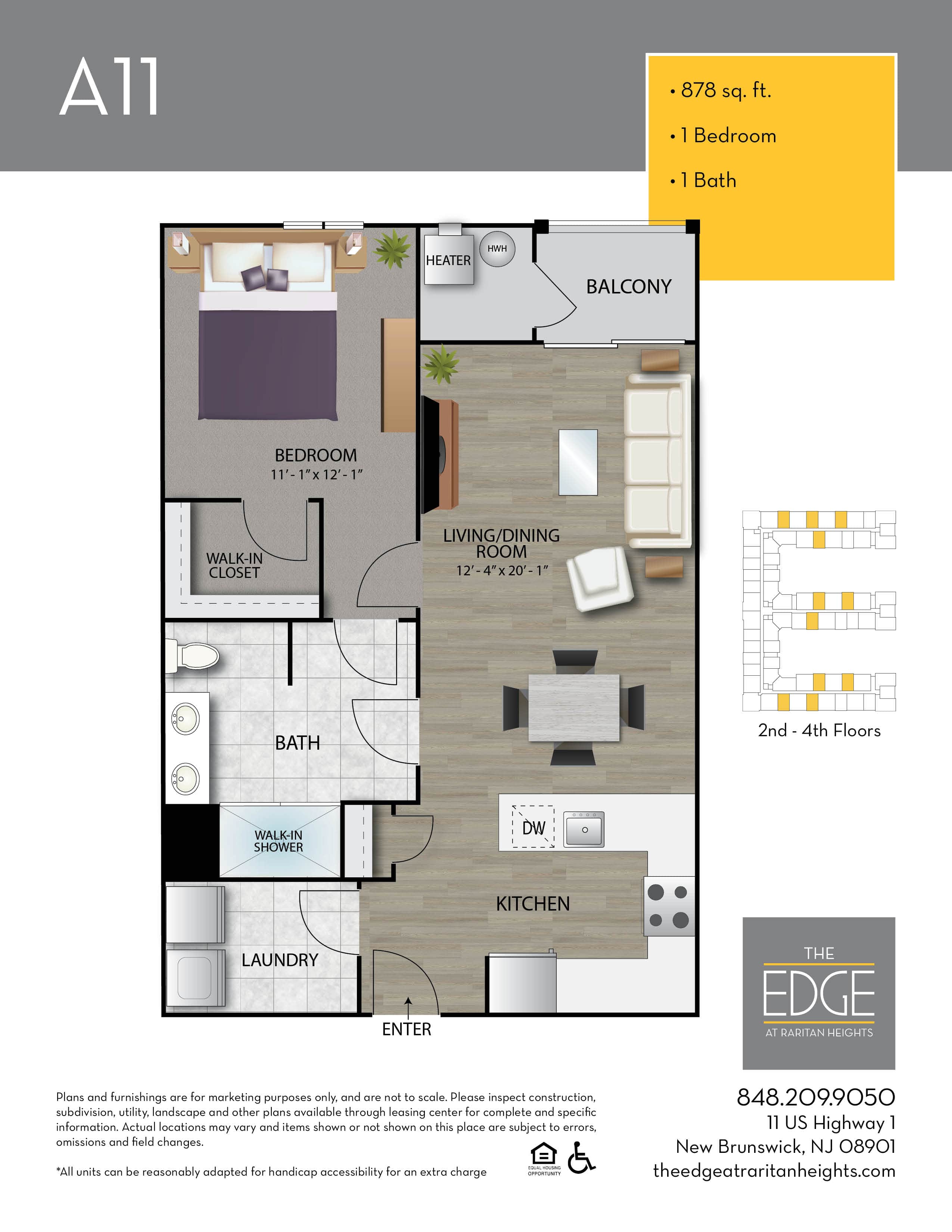 The Edge At Raritan Heights Apartment Floor Plan A11