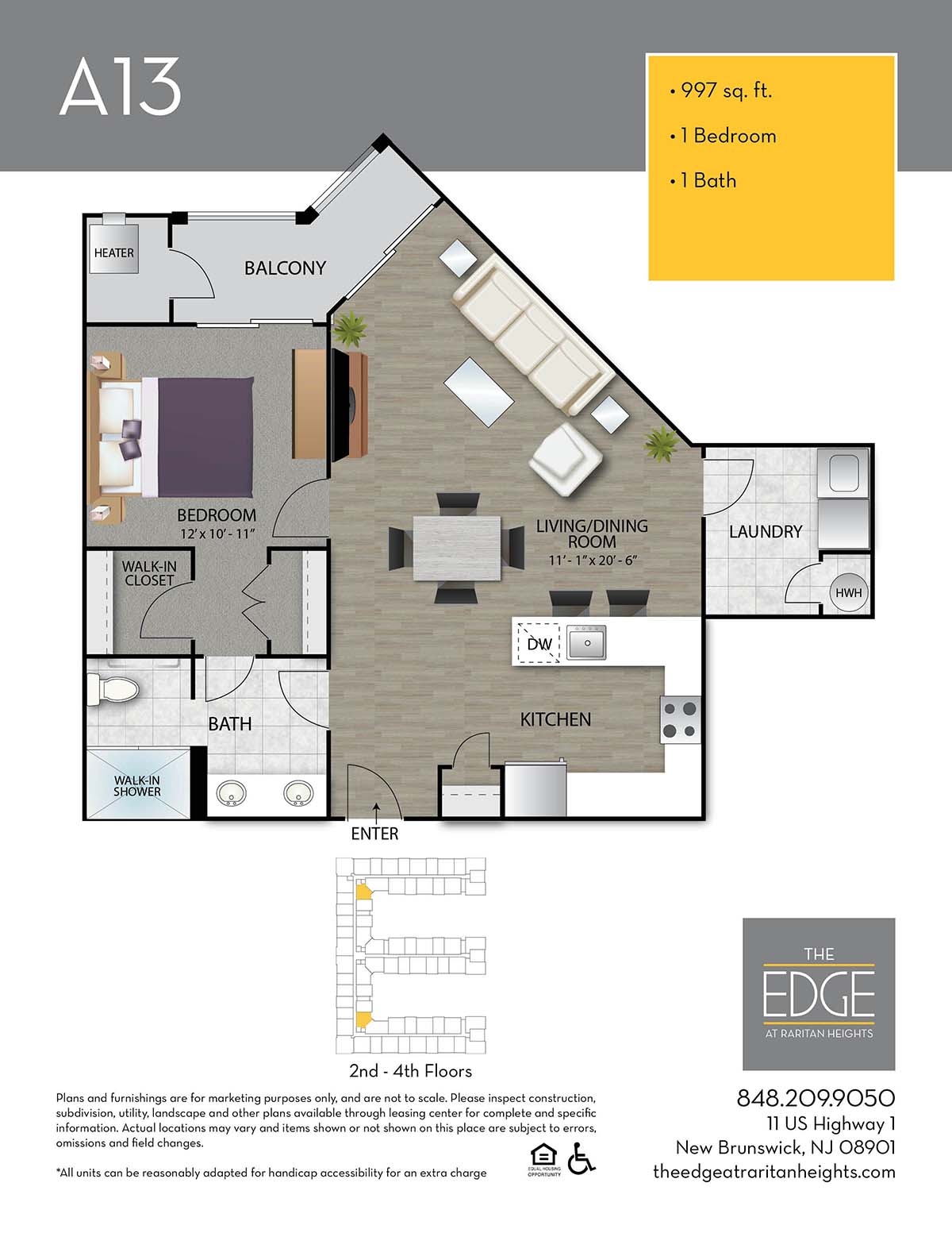 The Edge At Raritan Heights Apartment Floor Plan A13