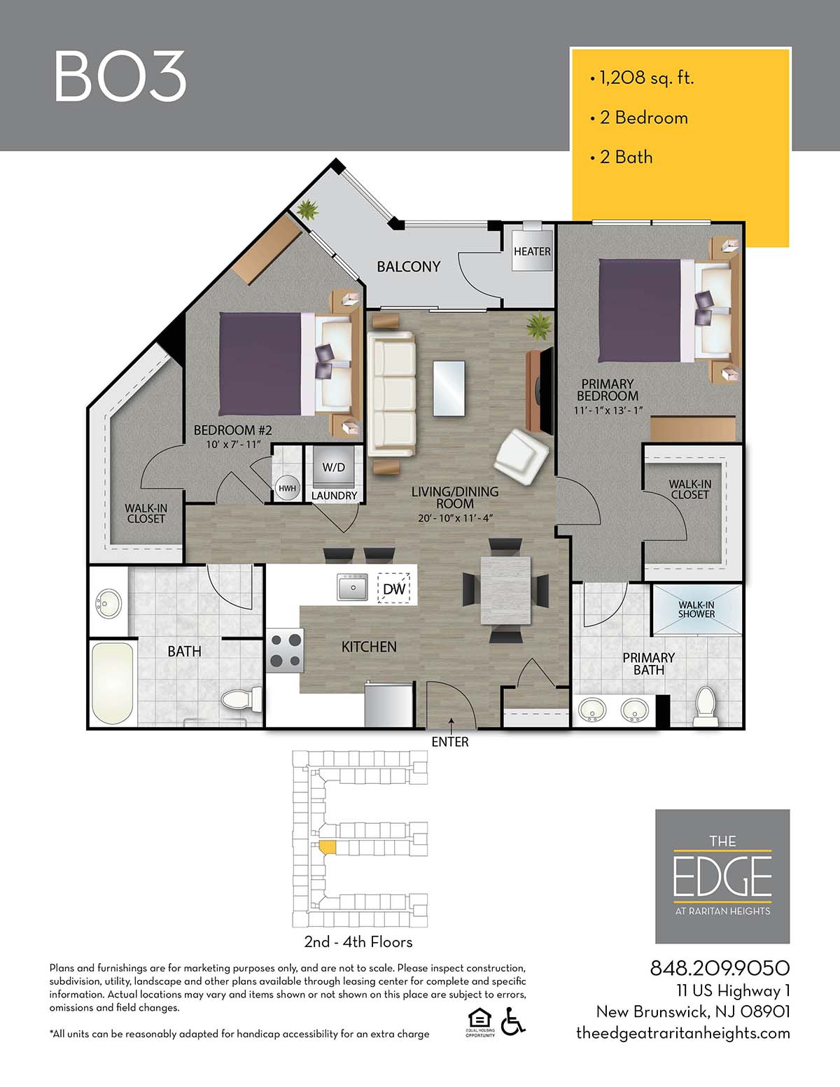 The Edge At Raritan Heights Apartment Floor Plan B03