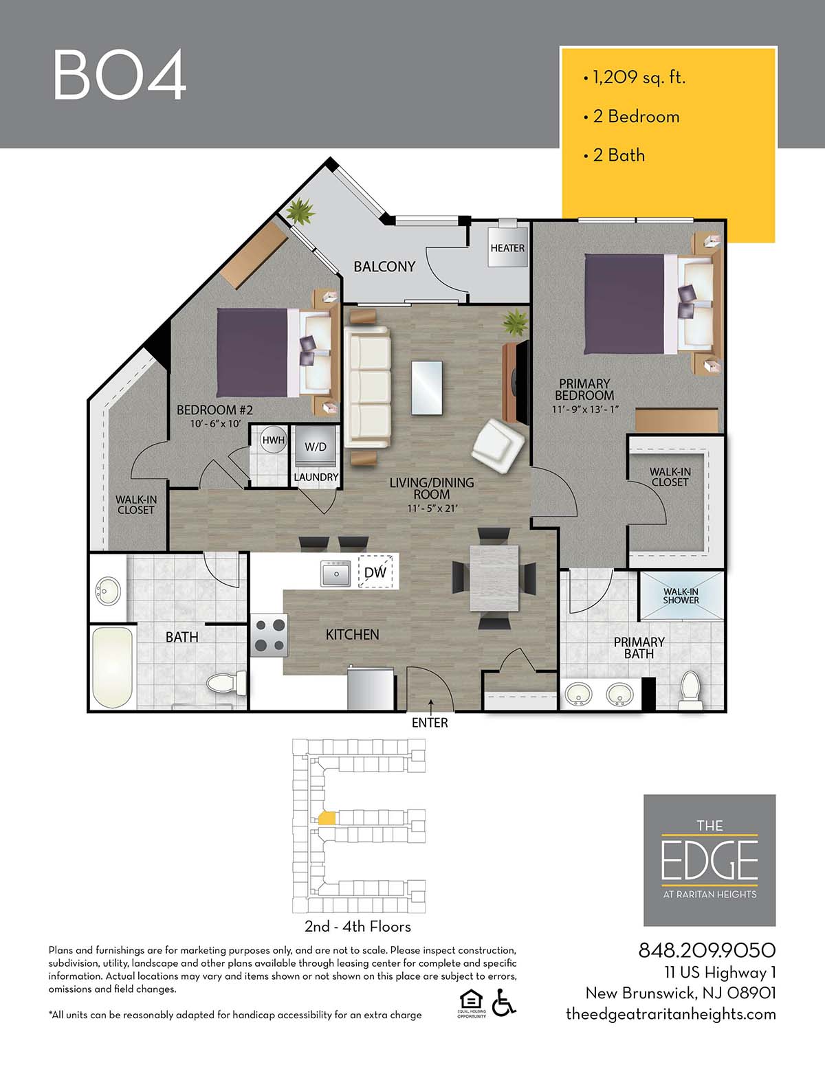 The Edge At Raritan Heights Apartment Floor Plan B04