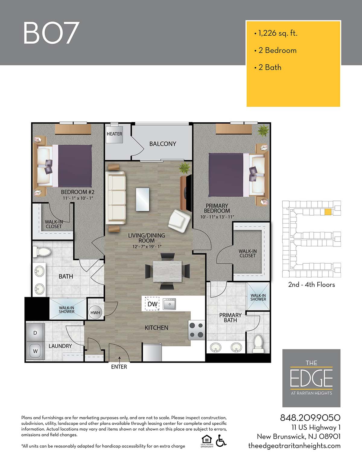 The Edge At Raritan Heights Apartment Floor Plan B08