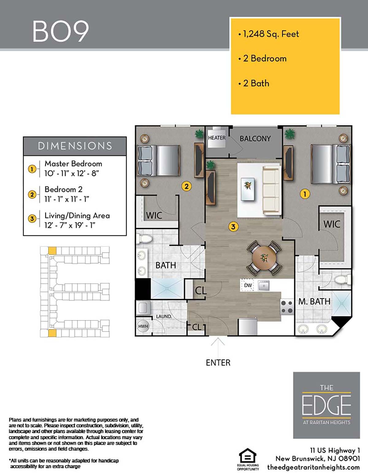 The Edge At Raritan Heights Apartment Floor Plan B09