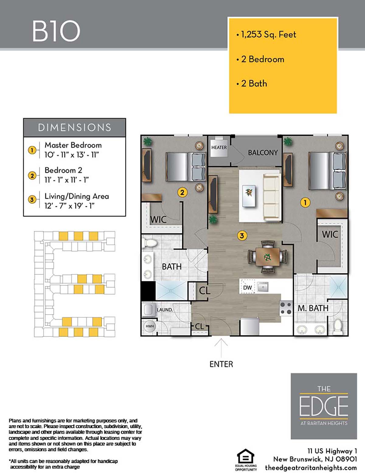 The Edge At Raritan Heights Apartment Floor Plan B10