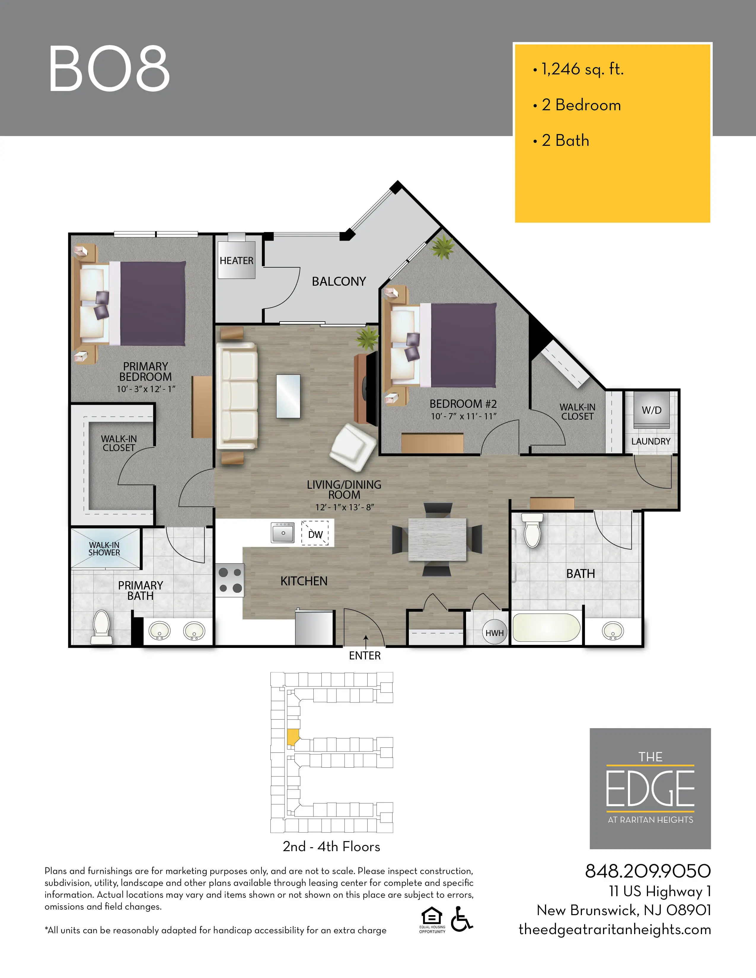 The Edge At Raritan Heights Apartment Floor Plan B08