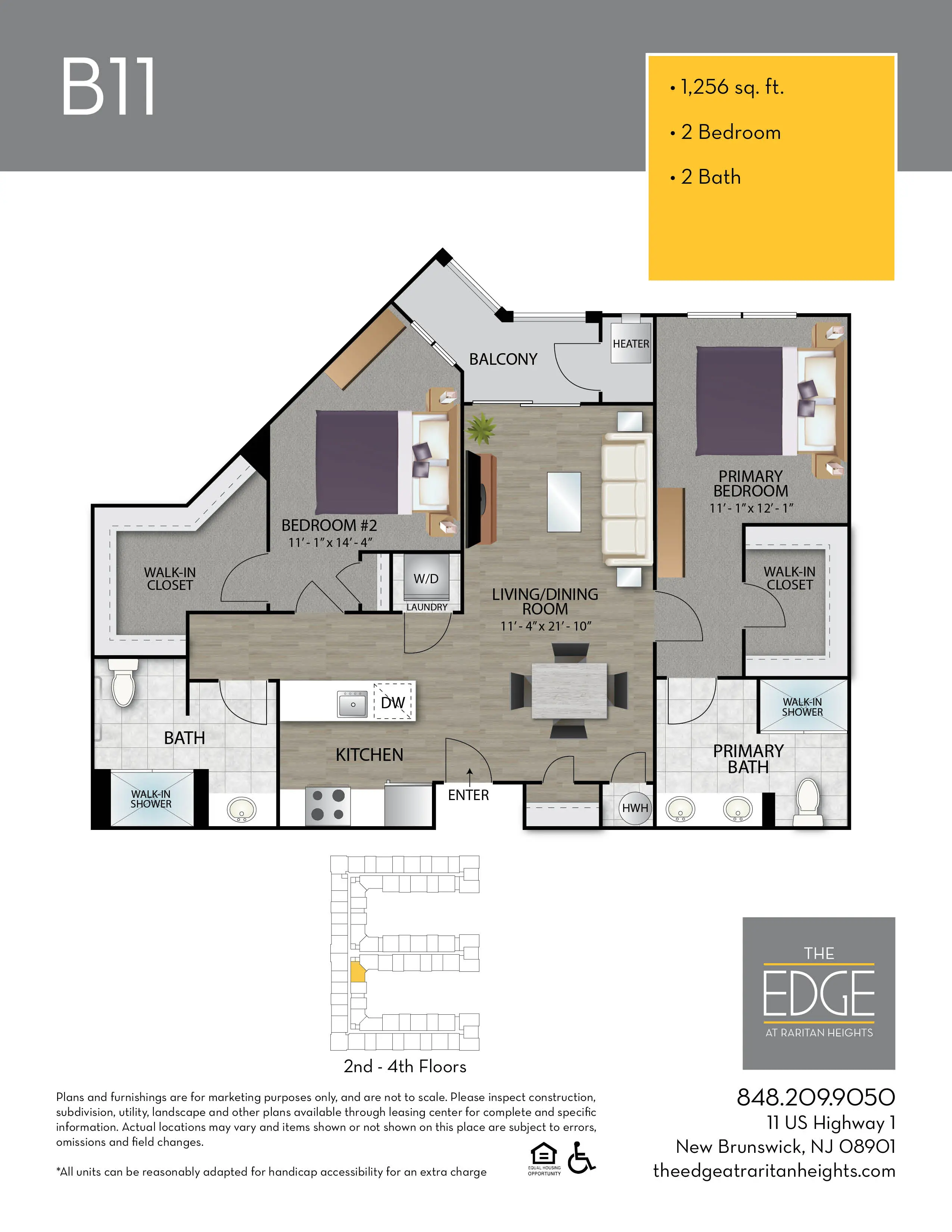 The Edge At Raritan Heights Apartment Floor Plan B11