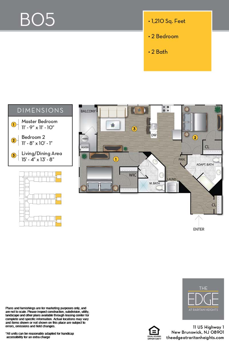 The Edge At Raritan Heights Apartment Floor Plan B05