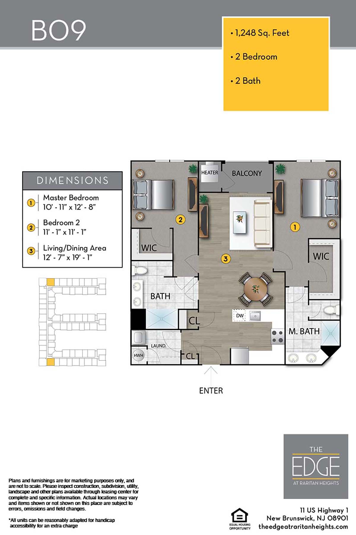 The Edge At Raritan Heights Apartment Floor Plan B09
